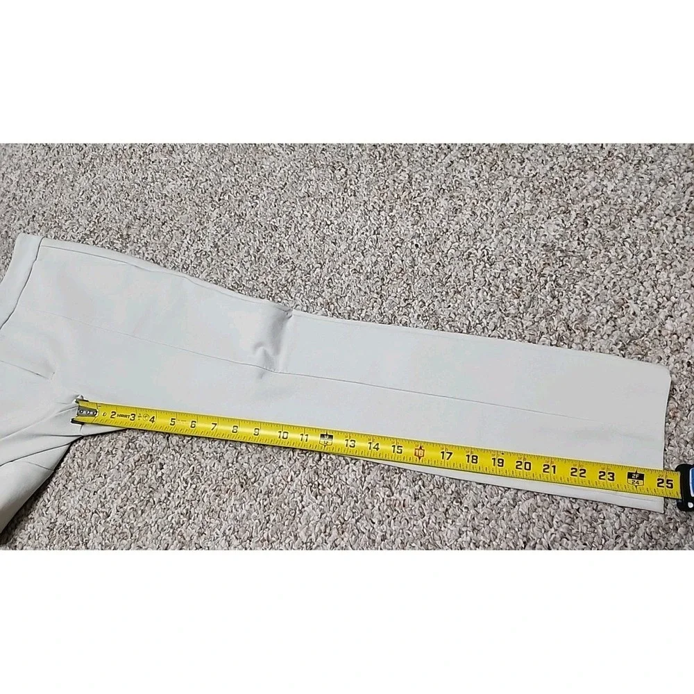 Vince Stitch Front /Back Seam Ponte Stretch Ankle Pant Size 0 Beige